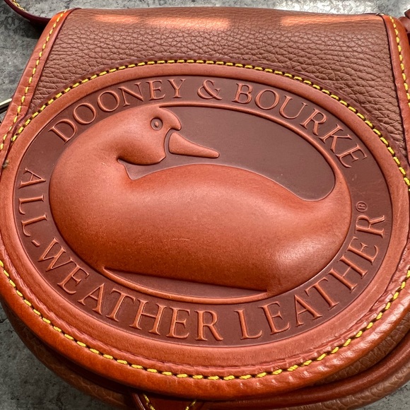 Dooney & Bourke Brown Leather Shoulder Bag - Picture 2 of 7